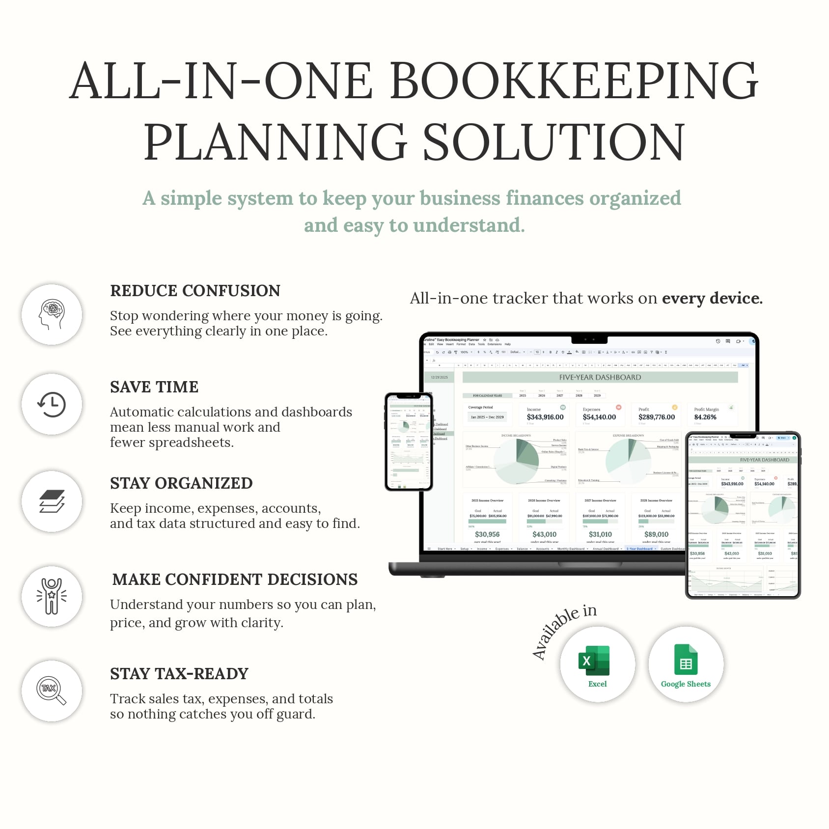 Aureline Easy Bookkeeping Planner